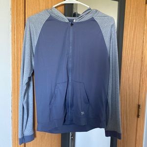 under armour thin/light hooded zip up